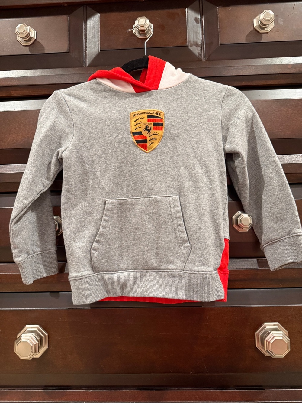 Never worn. Porsche Design Kids Gray Hoodie. EU 122/128 | Age 6/7